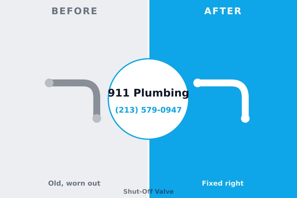 Before and after: plumbing repair Cumberland, WI
